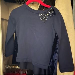 Rich blue Velour 2pcs girl set by Carters